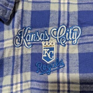 KC Royals Blue Plaid Shirt